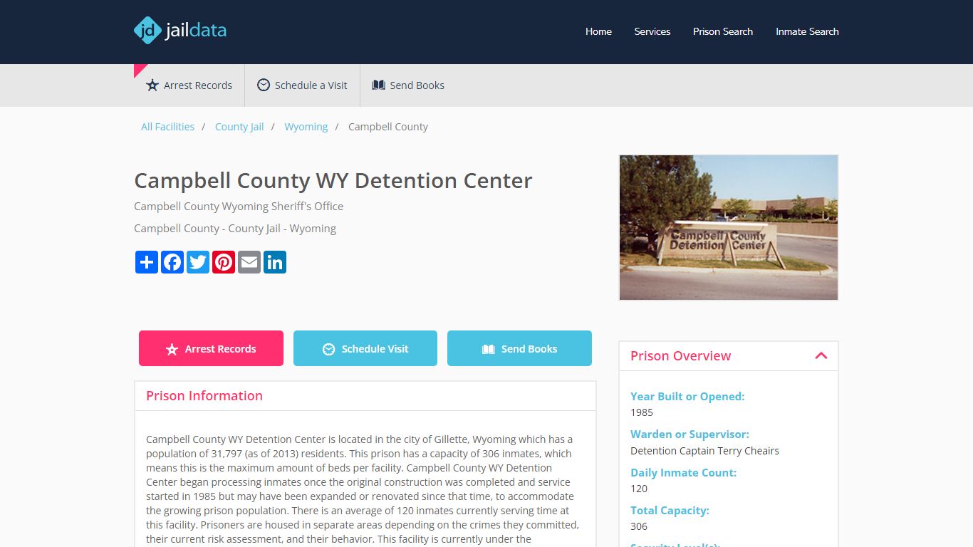 Campbell County WY Detention Center Inmate Search and Prisoner Info ...